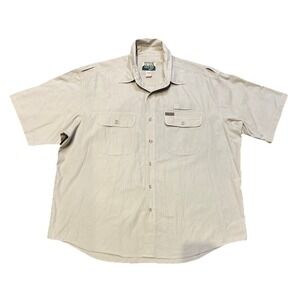 Men's Teton by Woolrich Fishing Shirt Size XL Short Sleeve Button Down‎ Pockets